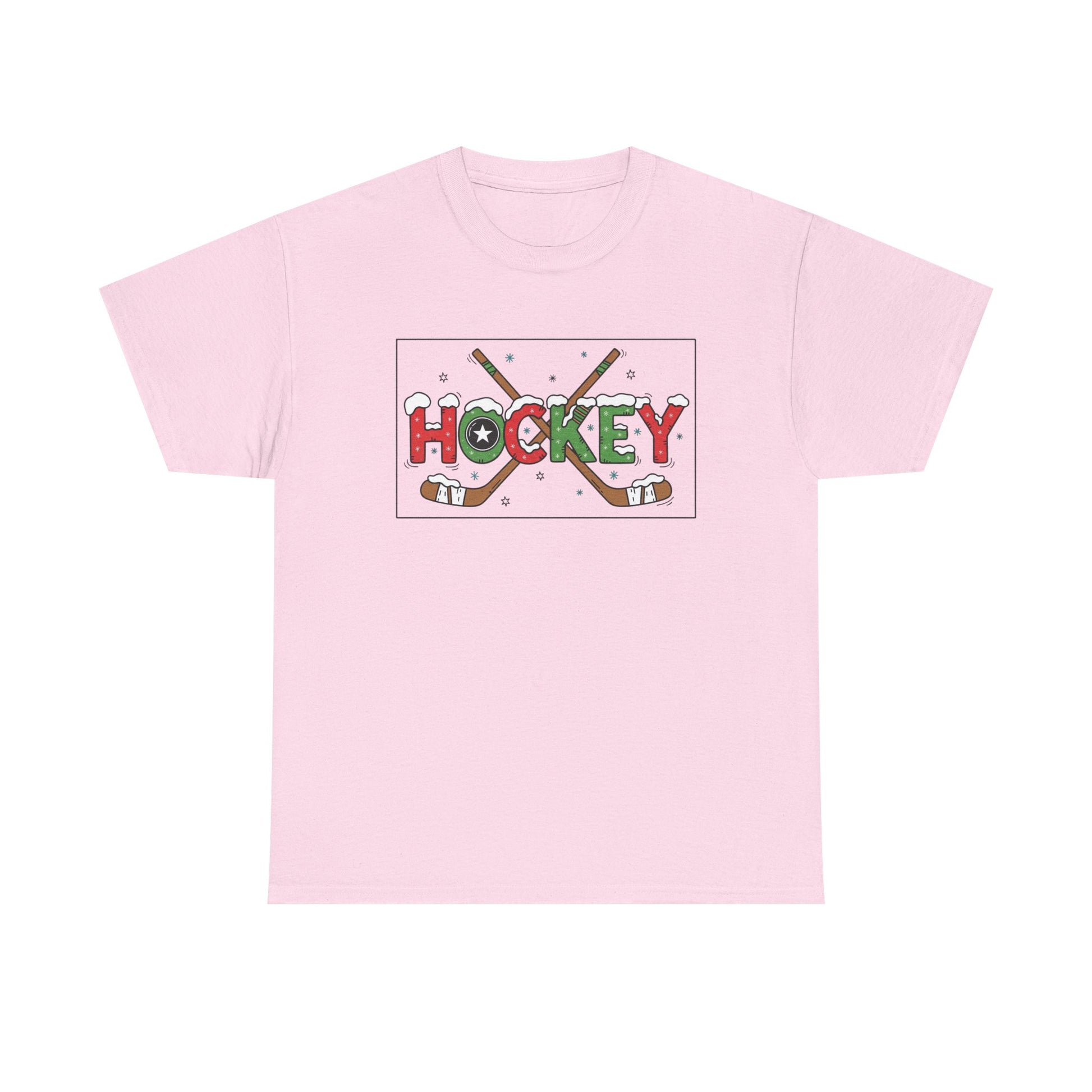 Hockey Holiday Tee - Unisex Cotton Shirt, Perfect for Sports Lovers, Christmas Gifts, Winter Parties, Game Days, Ice Hockey Enthusiasts