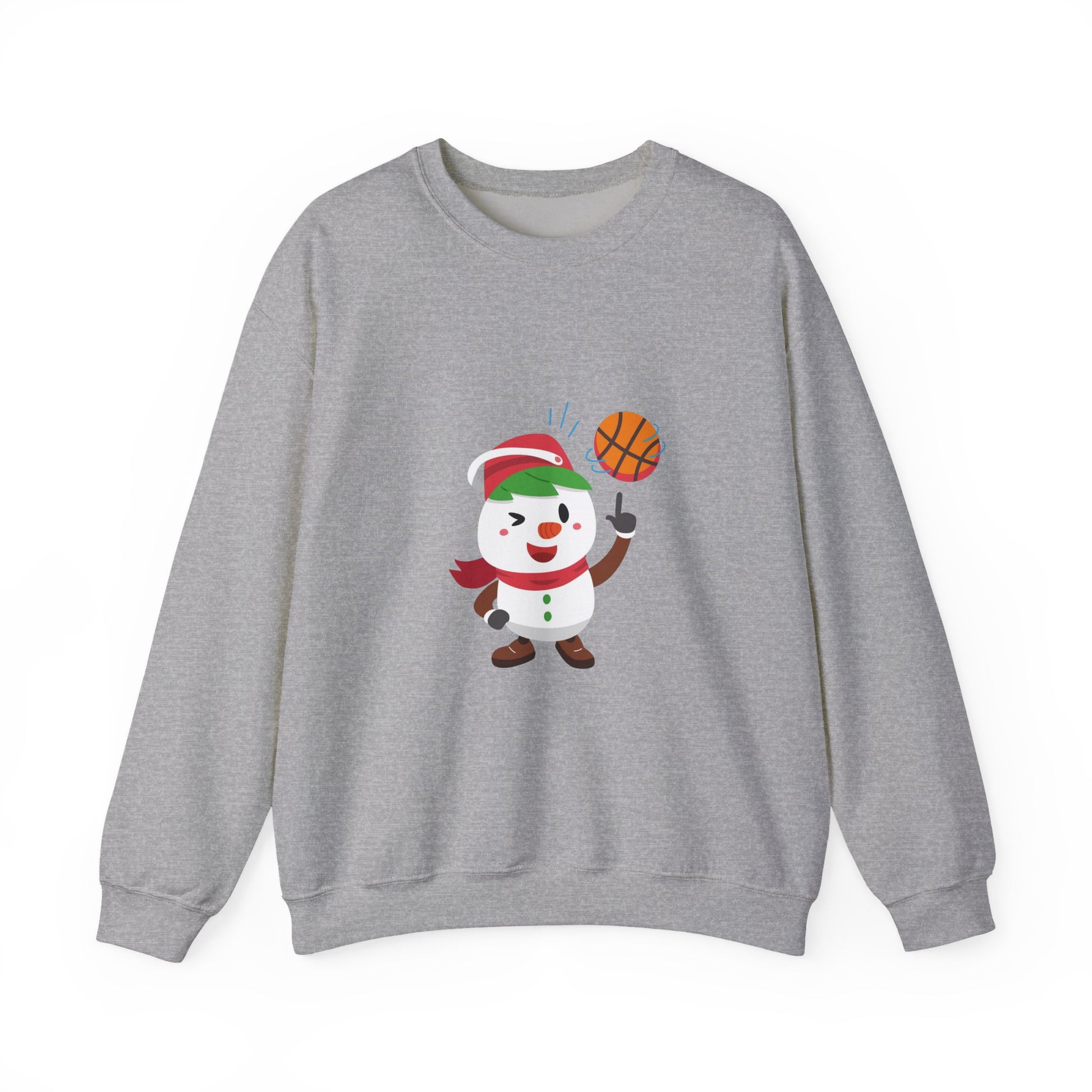 Forest Green Basketball Snowman Christmas Sweatshirt