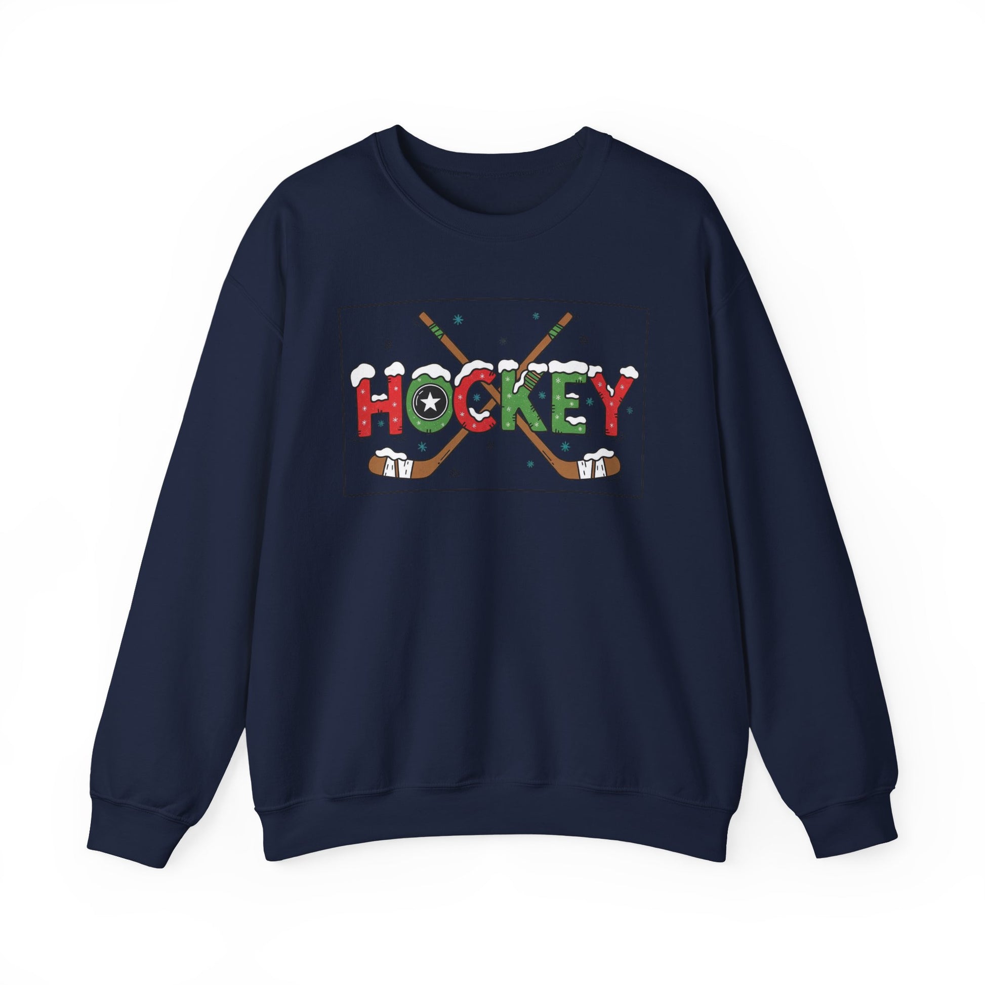 Festive Hockey Sweatshirt for Instant Winter Cheer, Cozy Gift for Sports Lovers, Unisex Crewneck for Game Nights, Holiday Gatherings, [...]