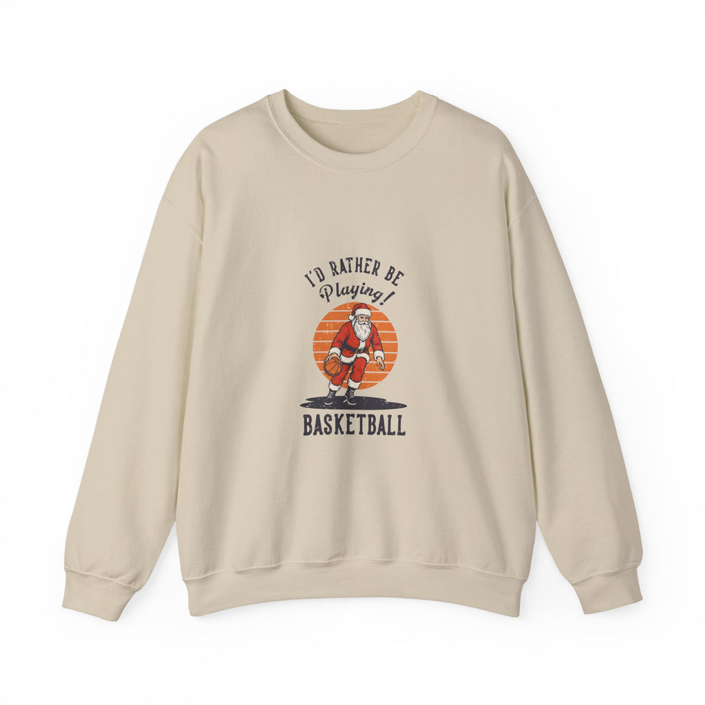 "I'd Rather Be Playing Basketball" Vintage Christmas Sweatshirt