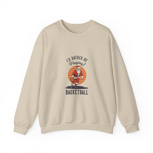 "I'd Rather Be Playing Basketball" Vintage Christmas Sweatshirt