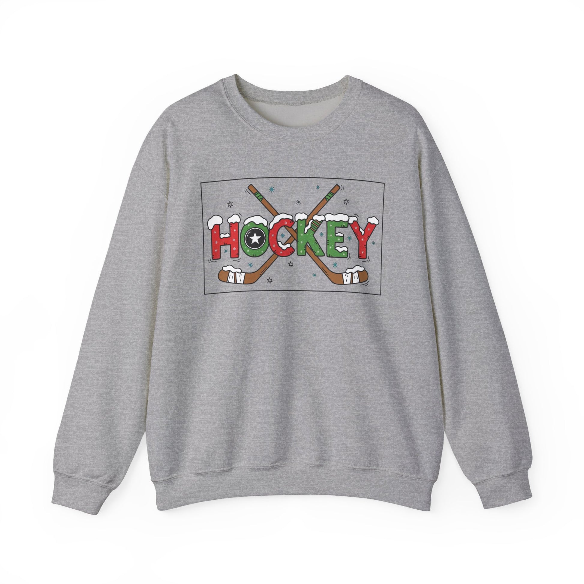 Festive Hockey Sweatshirt for Instant Winter Cheer, Cozy Gift for Sports Lovers, Unisex Crewneck for Game Nights, Holiday Gatherings, [...]