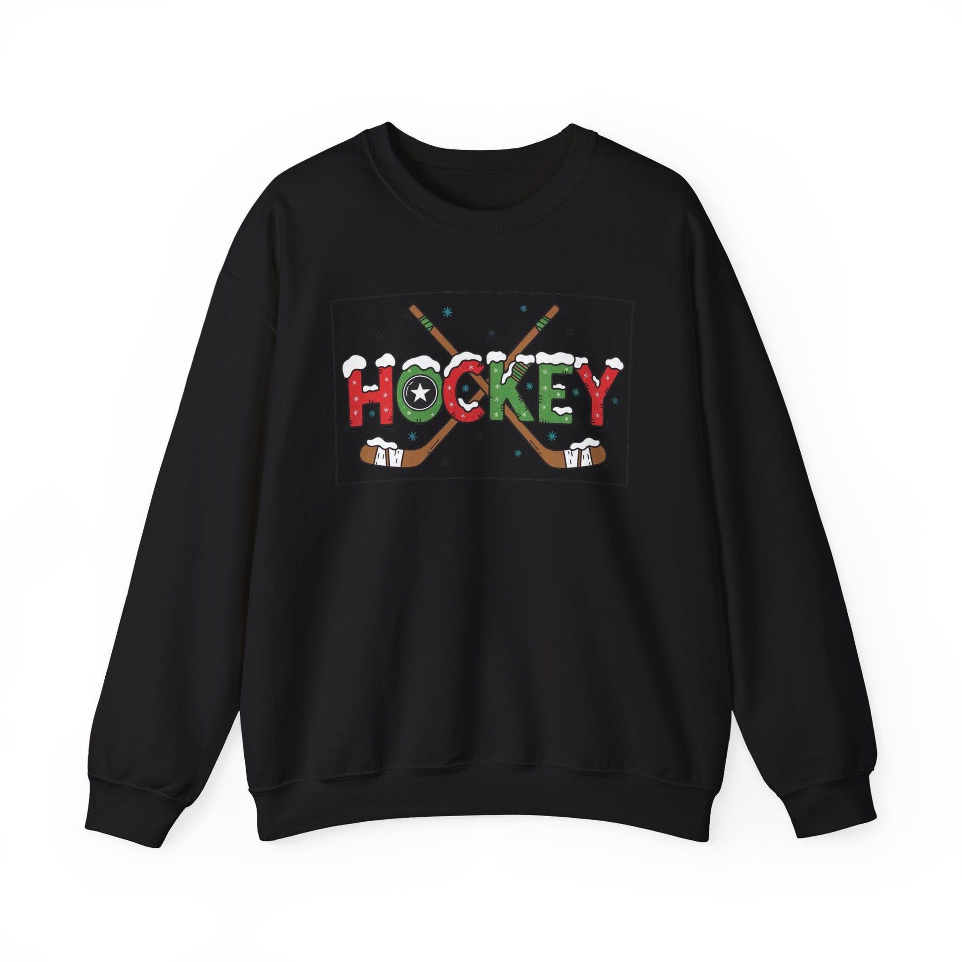 Festive Hockey Sweatshirt for Instant Winter Cheer, Cozy Gift for Sports Lovers, Unisex Crewneck for Game Nights, Holiday Gatherings, [...]