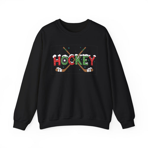 Festive Hockey Sweatshirt for Instant Winter Cheer, Cozy Gift for Sports Lovers, Unisex Crewneck for Game Nights, Holiday Gatherings, [...]