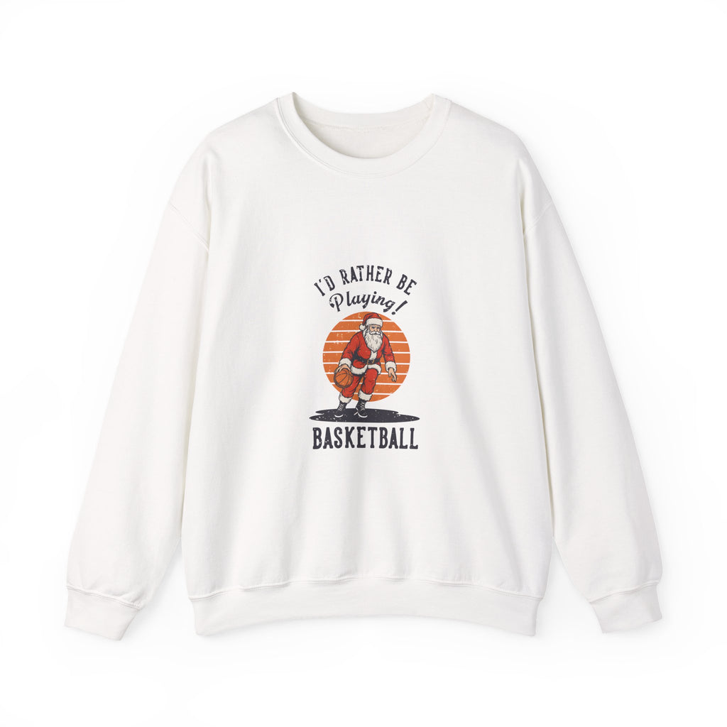 "I'd Rather Be Playing Basketball" Vintage Christmas Sweatshirt