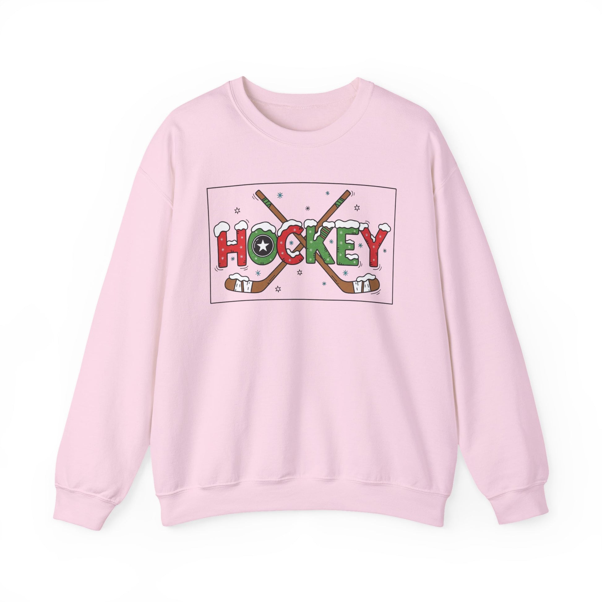 Festive Hockey Sweatshirt for Instant Winter Cheer, Cozy Gift for Sports Lovers, Unisex Crewneck for Game Nights, Holiday Gatherings, [...]