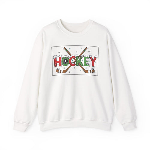 Festive Hockey Sweatshirt for Instant Winter Cheer, Cozy Gift for Sports Lovers, Unisex Crewneck for Game Nights, Holiday Gatherings, [...]