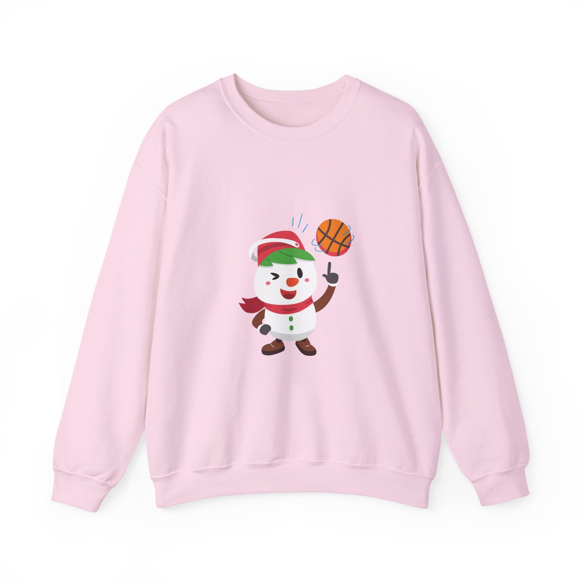 Forest Green Basketball Snowman Christmas Sweatshirt
