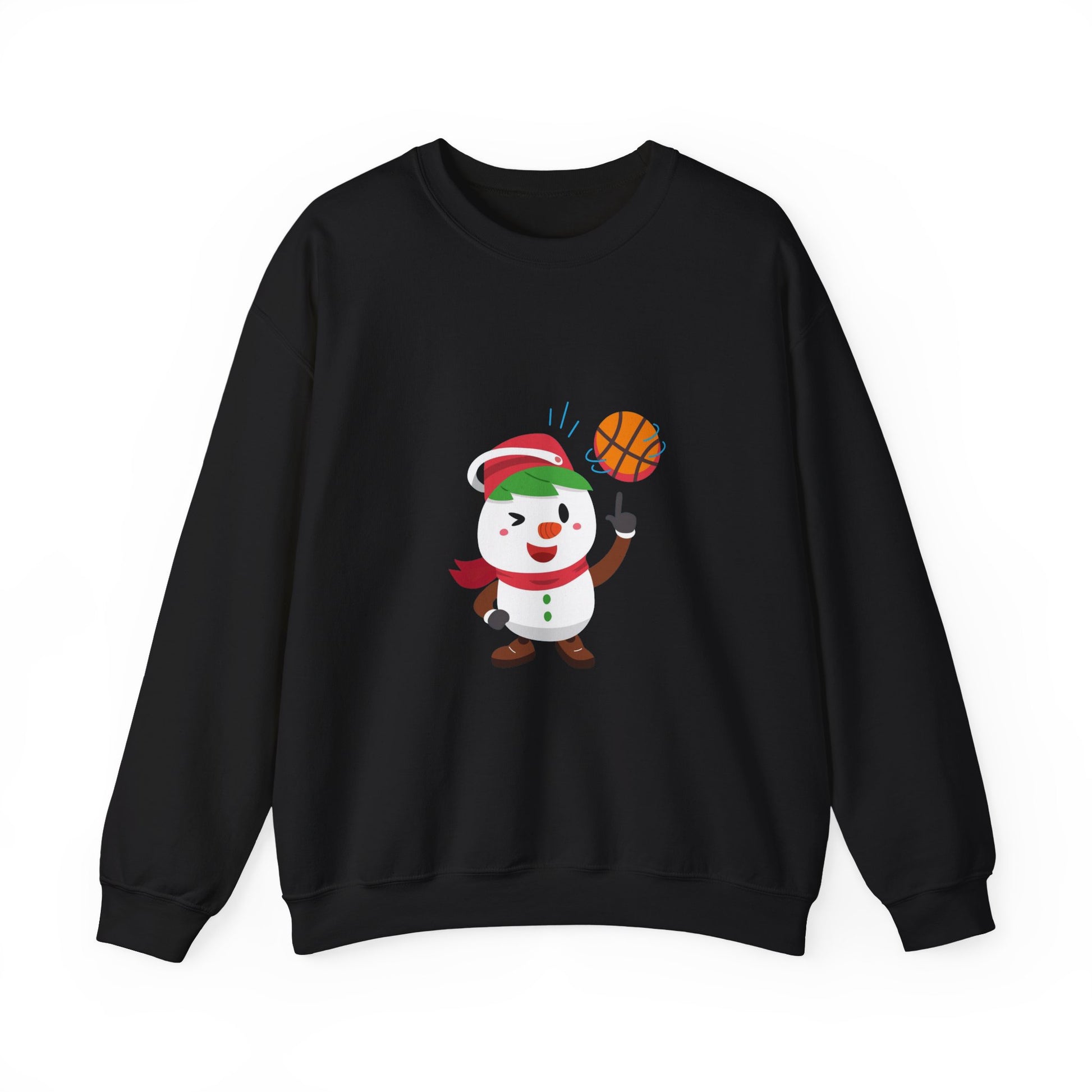 Forest Green Basketball Snowman Christmas Sweatshirt