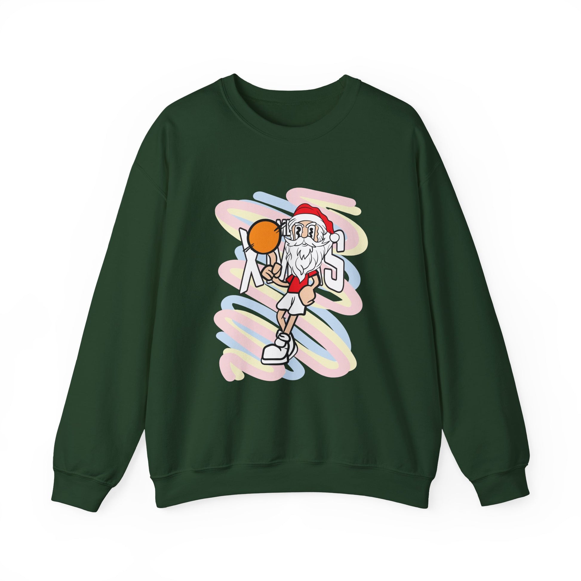 XMAS Santa Basketball Crewneck