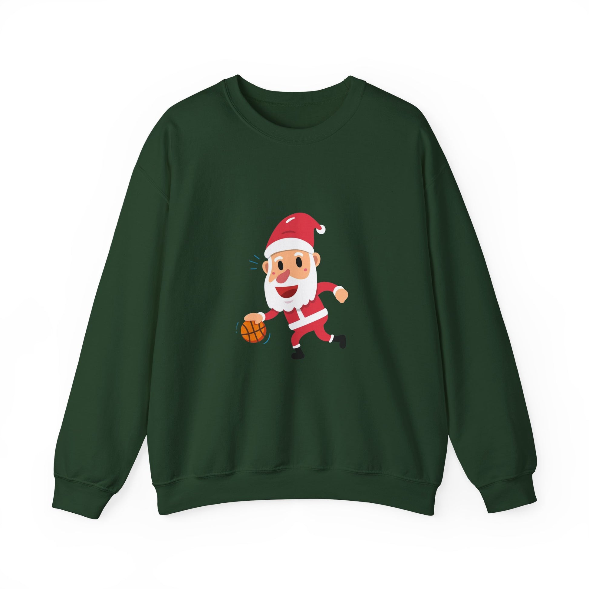 Forest Green Dribbling Santa Christmas Sweatshirt