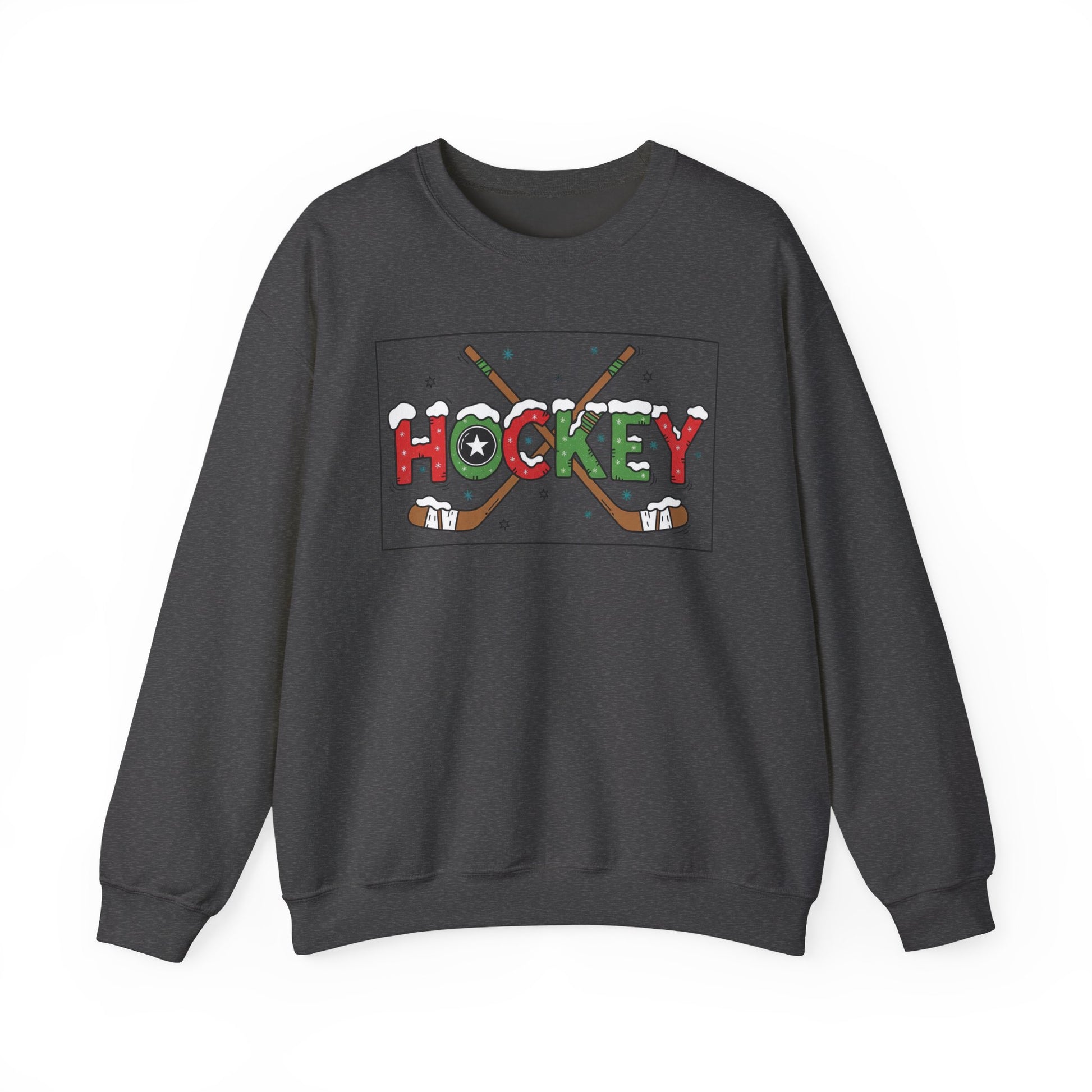 Festive Hockey Sweatshirt for Instant Winter Cheer, Cozy Gift for Sports Lovers, Unisex Crewneck for Game Nights, Holiday Gatherings, [...]