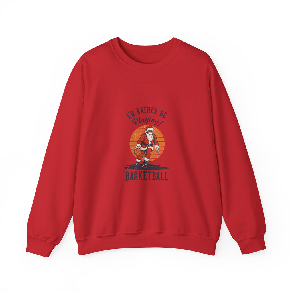 "I'd Rather Be Playing Basketball" Vintage Christmas Sweatshirt